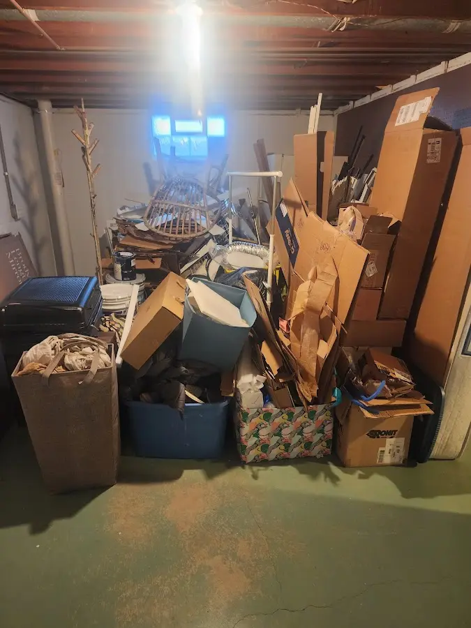 Roll-off dumpster container at job site for 20 Yard Dumpster Rental in St. John